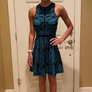 Parker, NWOT, green and black dress sz XS